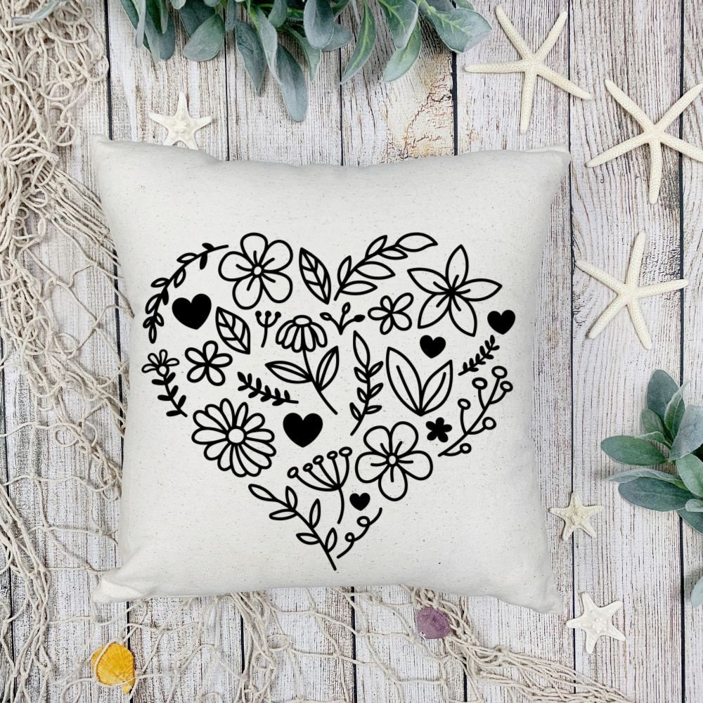 Floral Heart SVG Design, Valentines Day Cricut Files (digital Download ...