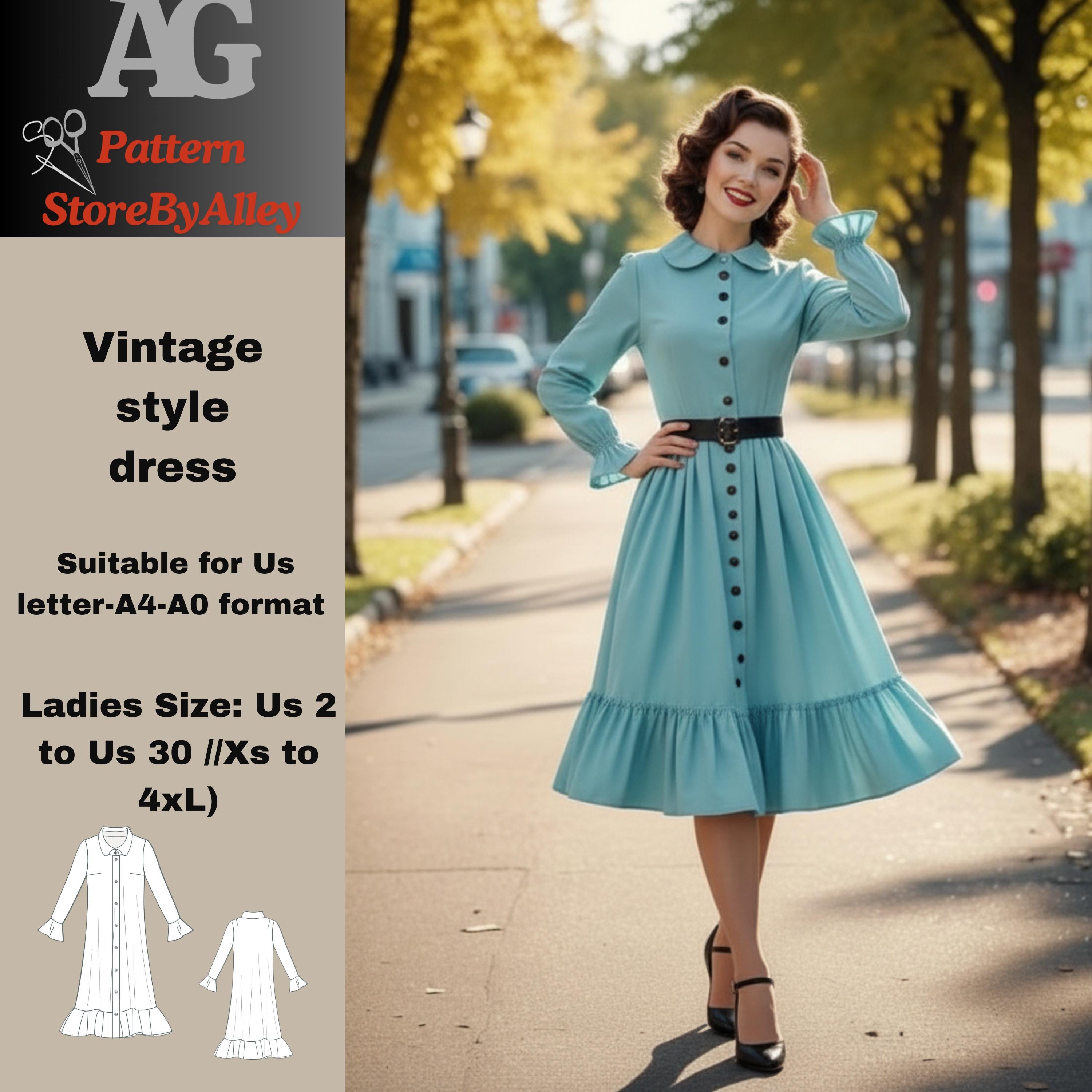 1950's a Line Dress - Etsy