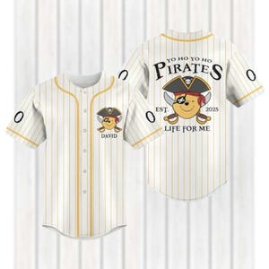 Custom Pooh Pirates Baseball Jersey, Winnie Pooh Jersey Shirt, Disneyland 2025 Team Jersey Shirt, Funny Pooh Bear Jersey For Kids