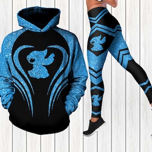 Stitch Hoodies And Leggings, Cartoon Characters Hoodie, Disney Leggings For Girls, Lilo And Stitch Sweatshirt, Workout Women Outfit