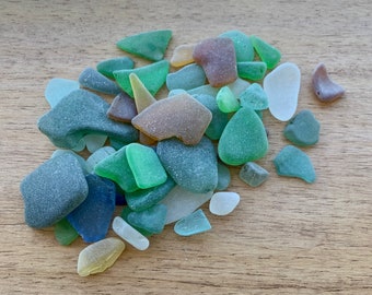 51 Genuine Sea Glass, Mix Sea Glass ,Beach Glass , Colorful  Sea Glass ,Sea Glass Craft , Sea Glass pendant , Sea Glass Parts Bottle