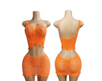 Velma Lace Two Piece Exotic Dance Wear