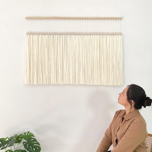 KAIA Fiber Art Macrame Wall Decor, Natural Fiber Art Tapestry, Rope Wall Art, Minimalist Wall Art, Textured Tapestry, Macrame Wall Hanging