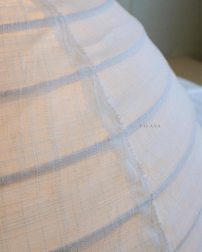 Satori Linen Lamp Shade | Hanging Lamp Shade, Wabi Sabi Decoration, Japandi Lamp Shade, Minimalist Contemporer Living Room, Handmade Lamp image 7