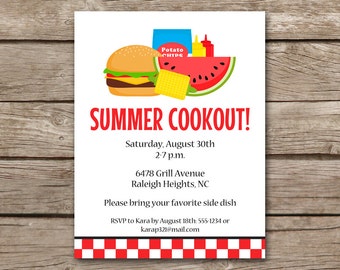 bbq invitation etsy