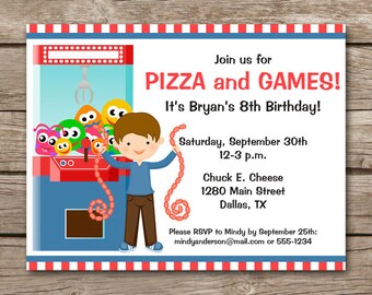 Arcade Party Invite Etsy