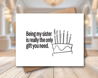 Funny Birthday Card For Sister | Funny Birthday Card For Sister | Funny Birthday Card From Sister Brother | Funny Birthday Cards