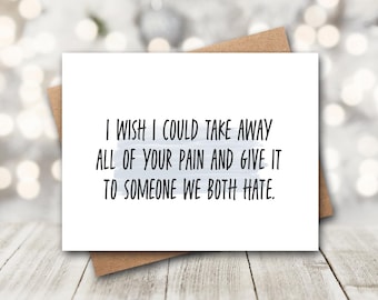 Friend Support Card I Wish I Could | Thinking Of You Card | Inspirational Card | Mental Health Card | Just Because Card | Friendship Card
