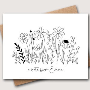 Personalized Wildflower Note Cards | Flower Note Cards | Floral Notecards | Flower Notecards | Floral Stationery | Floral Stationary