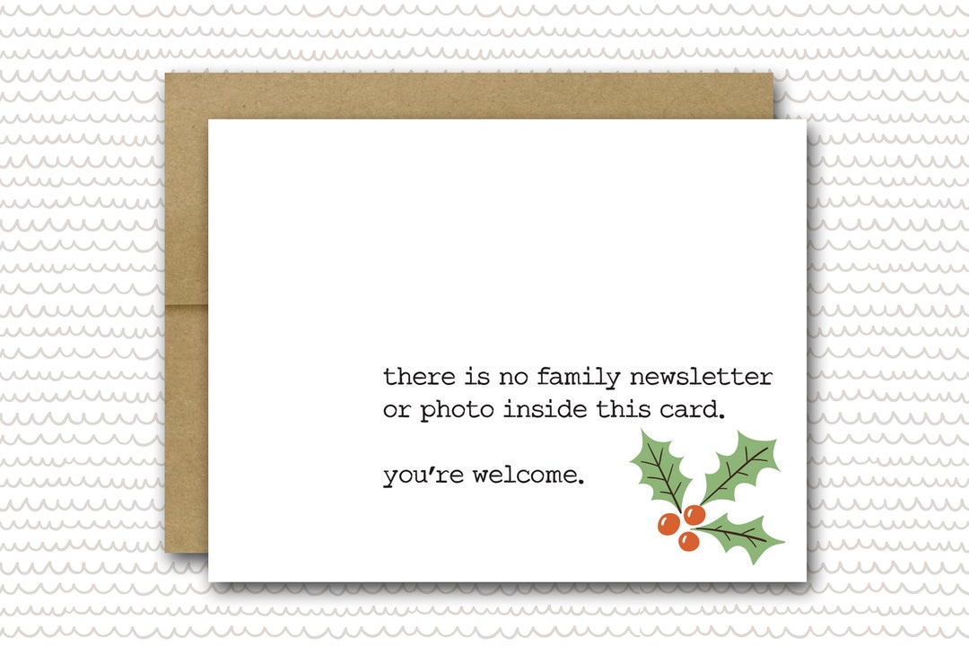Funny Family Christmas Card Christmas Card Funny Holiday - Etsy