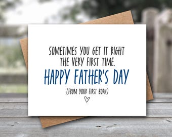 Funny Father's Day Card | Father's Day Card | Card For Dad | Card From Son | Card From Daughter | From Your Oldest | Sarcastic Cards