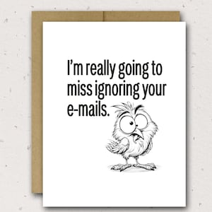 Funny Coworker Leaving Card | New Job Card | Retirement Card | Leaving Job Card | Coworker Card | Boss Card | Retirement Party | Miss You