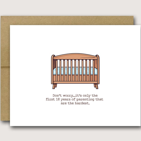 Funny Baby Shower Card | Baby Shower Card | Pregnancy Card | Expecting Card | New Baby Card | New Mom Card | Funny Pregnancy | Funny Baby