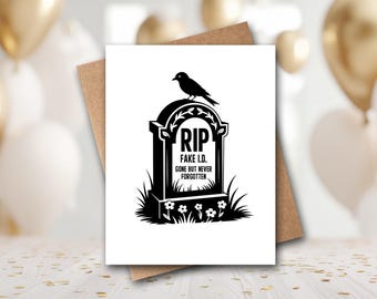 Funny 21st Birthday Card | 21st Birthday Card | Funny Birthday Cards | Welcome To Adulthood | Funny 18th Birthday Card | Fake ID Card | RIP