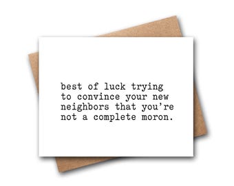 Funny New Home Card | New Home Card | Congrats New Home | Congratulations New Home | Good Luck | Toast Card | Realtor Card | From Realtor
