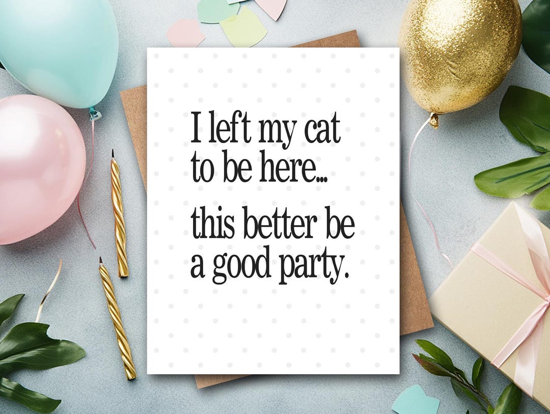 Funny Cat Birthday Card | Funny Cat Card | Funny Birthday Cards | I ...