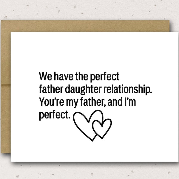 Funny Fathers Day Cards From Daughter - Etsy