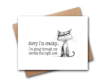 Funny Cards | Funny Cat Card | Grumpy Cat | In My Terrible 60s | Funny Life Quotes | Random Cards | Friendship Cards | Funny Apology Card