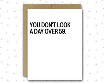 Funny 60th Birthday Card | Funny Getting Older Card | 60th Birthday Card | Husband 60th | Old Af Card | Friend 60th Birthday Card