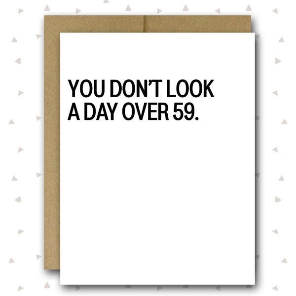 Funny 60th Birthday Card | Funny Getting Older Card | 60th Birthday Card | Husband 60th | Old Af Card | Friend 60th Birthday Card