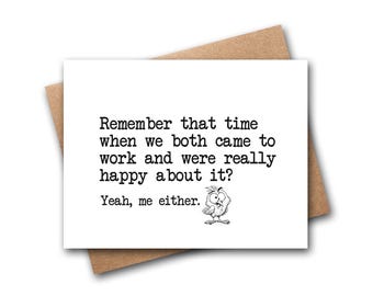 Funny Card For Coworker | Funny Card Coworker | Office Humor Card | Coworker Birthday Card | Funny Quotes Card | Sarcastic Cards | Sassy