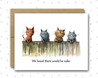 Funny Cat Birthday Card | Cat Birthday Card | 50th Birthday Card | Funny 70th Birthday | Funny 60th Birthday | Funny 40th Birthday Card