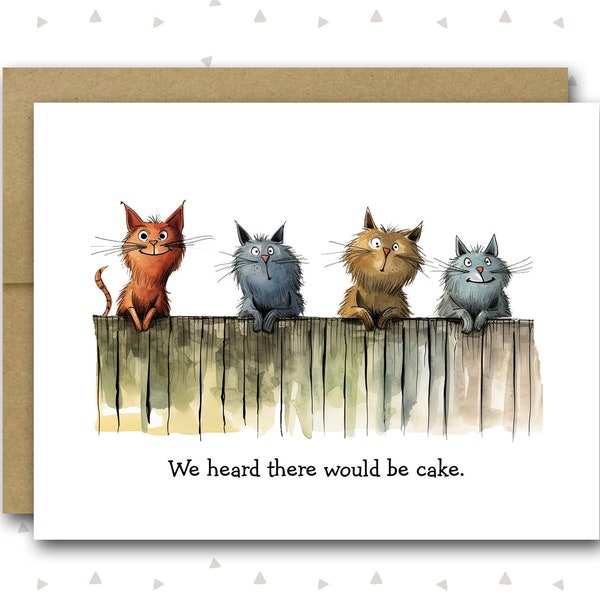 Funny Cat Birthday Card | Cat Birthday Card | 50th Birthday Card | Funny 70th Birthday | Funny 60th Birthday | Funny 40th Birthday Card