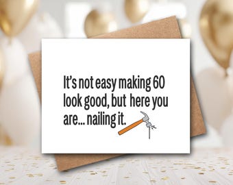 Funny 60th Birthday Card | Funny 60th Birthday Card |  60th Birthday Card | Happy 60th Card | Funny Birthday Card | Pun Birthday Card