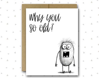 Funny 50th Birthday Card | Sarcastic 50th Birthday Card | 40th Birthday Card | Funny 40th Birthday Card | Rude Birthday Cards