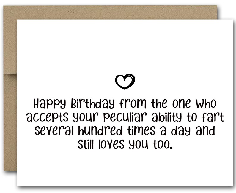 PRINTABLE Amusing Birthday Card, Amusing Birthday Card For Spouse, Boyfriend Birthday Card, Farting Card, Humorous Fart Card, Amusing Anniversary image relating to Printable Funny Birthday Card titled PRINTABLE Amusing Birthday Card, Humorous Birthday Card For Partner, Boyfriend Birthday Card, Farting Card, Amusing Fart Card, Humorous Anniversary