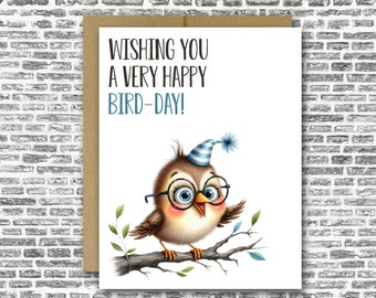 Bird Birthday Card | Funny Bird Card | Bird Day Card | Funny 40th Birthday Card | 30th Birthday Card | 60th Birthday Card | 70th Birthday