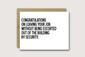 Congratulations On Leaving Your Job Card | Good Luck | Retirement Card | Funny Retirement Card |  Funny Work Card | Boss Card