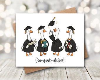 Funny Graduation Card | Class of 2026 Congrats Duck Card