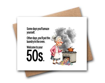 Funny 50th Birthday Card | 50th Birthday Card | Sister Birthday Card | Funny Gift |  Milestone Birthday | Funny 50th Birthday Gift
