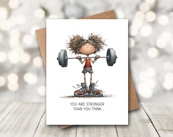 Funny Support Card Card | Funny Encouragement Card For Friend | Emotional Support Card | I Have Your Back | You Are Stronger Than You Think