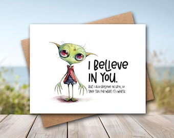 I Believe In You Card | Inspirational Card | Inspirational Quote Card | Positive Quotes Card | Encouragement Card For Friend | Amazing Card
