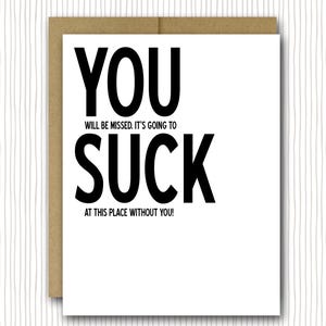 Funny Card For Coworker | Funny Goodbye Card | Coworker Leaving Card | Retirement Card | Funny Retirement Card | New Job Card | Sarcastic