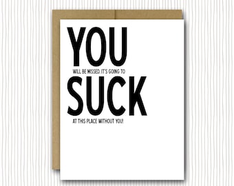 Funny Card For Coworker | Funny Goodbye Card | Coworker Leaving Card | Retirement Card | Funny Retirement Card | New Job Card | Sarcastic