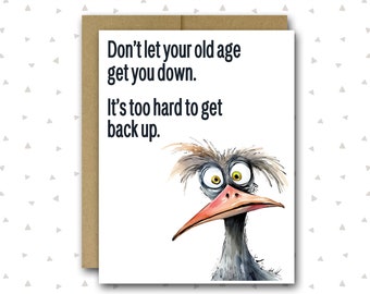 Funny 40th Birthday Card | Funny 50th Birthday Card | 50th Birthday Card | Bird Birthday Card | Funny Bird Birthday | Funny Bird Card