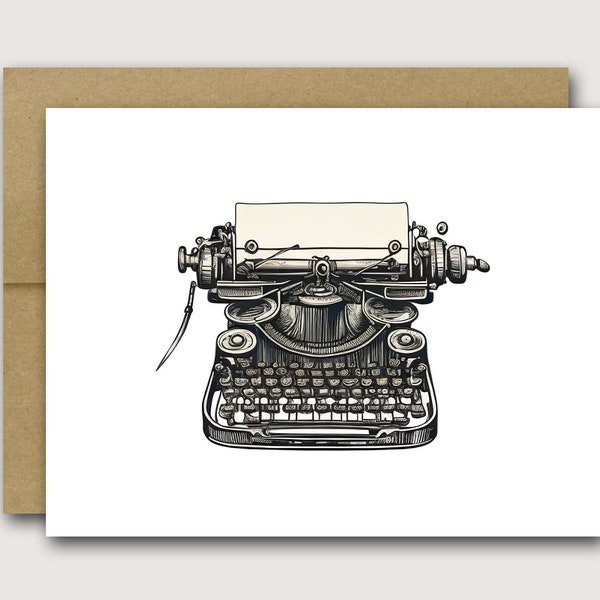 Typewriter Thank You Cards Etsy