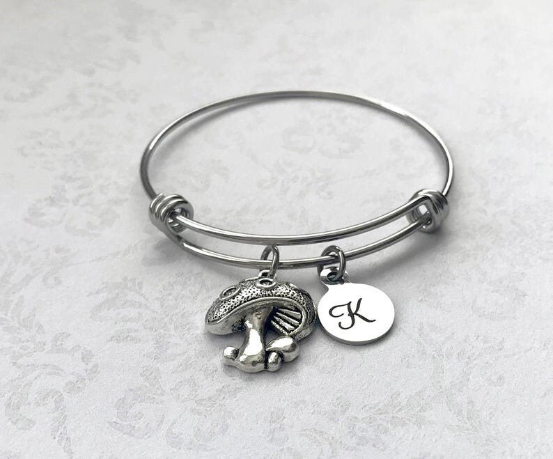 Mushroom Charm Bracelet Mushroom Bracelet Mushroom Bangle
