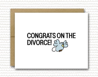 Funny Divorce Card | Divorce Card | Congratulations Divorce Card | Breakup Card | Marriage Card | Funny Friend Card | Sarcastic Divorce Card