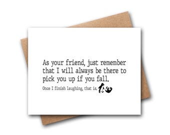 Funny Cards For Friend | Questionable Life Choice | Funny Card Friendship | Funny Thank You | Girlfriend Card | Penguin Card | Bird Card