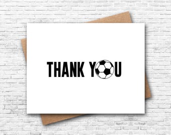 Soccer Coach Thank You Card | Soccer Coach Gift | Soccer Card | Thank You Card | Sports Thank You | Sports Cards | Coach Gift Card