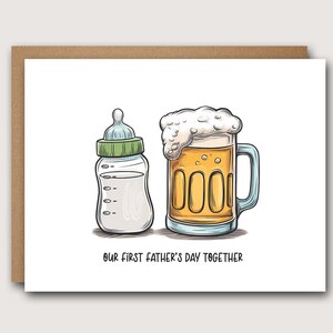 First Father&#39;s Day Card | Card From Baby | Funny Father&#39;s Day Card | Father&#39;s Day Gift | Card For Dad | Funny Dad Card | Happy Father&#39;s Day