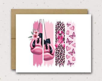 Breast Cancer Awareness Card | Breast Cancer | Cancer Survivor | Pink Ribbon | Encouragement Card | Get Well Card | Support Card | Fight