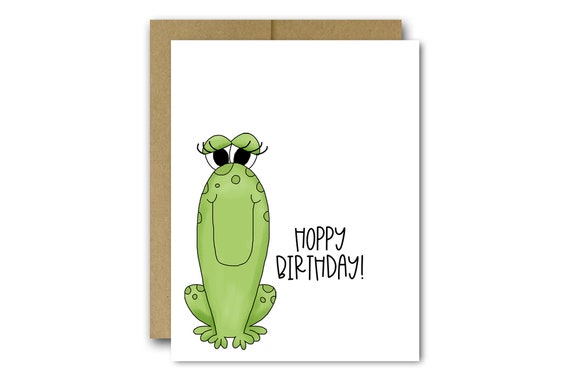 Frog Birthday Cards Birthday Cards Frog Cards Frog Note - Etsy