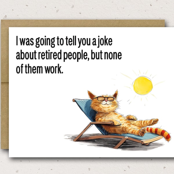 Funny Retirement Card | Coworker Card | Cat Card | Retirement Card | Cat Lover Card |  Funny Work Card | Boss Card | Funny Coworker Card