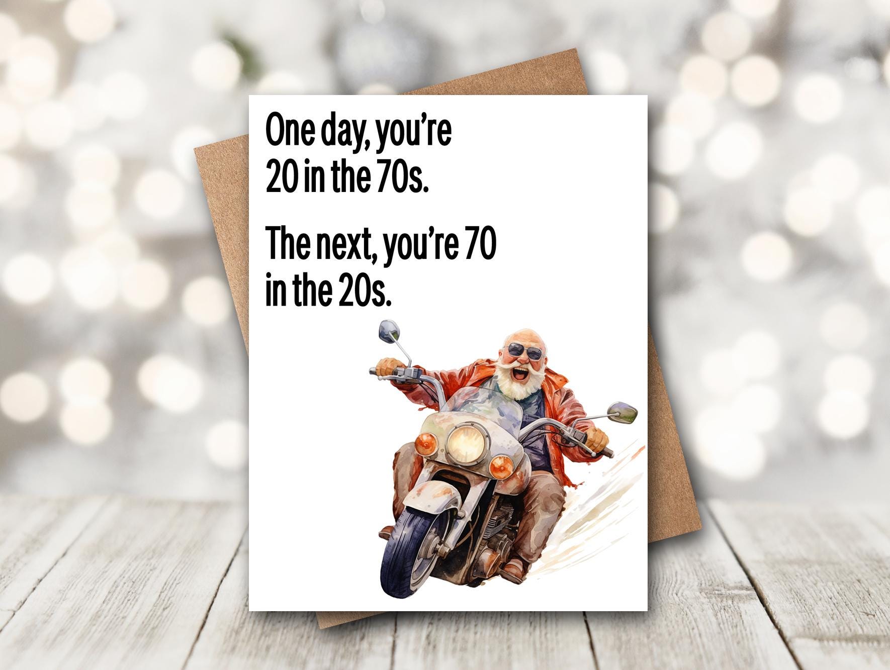 COOL DADS RIDE A MOTORBIKE Father's Day Card