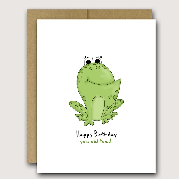 Frog Card - Etsy